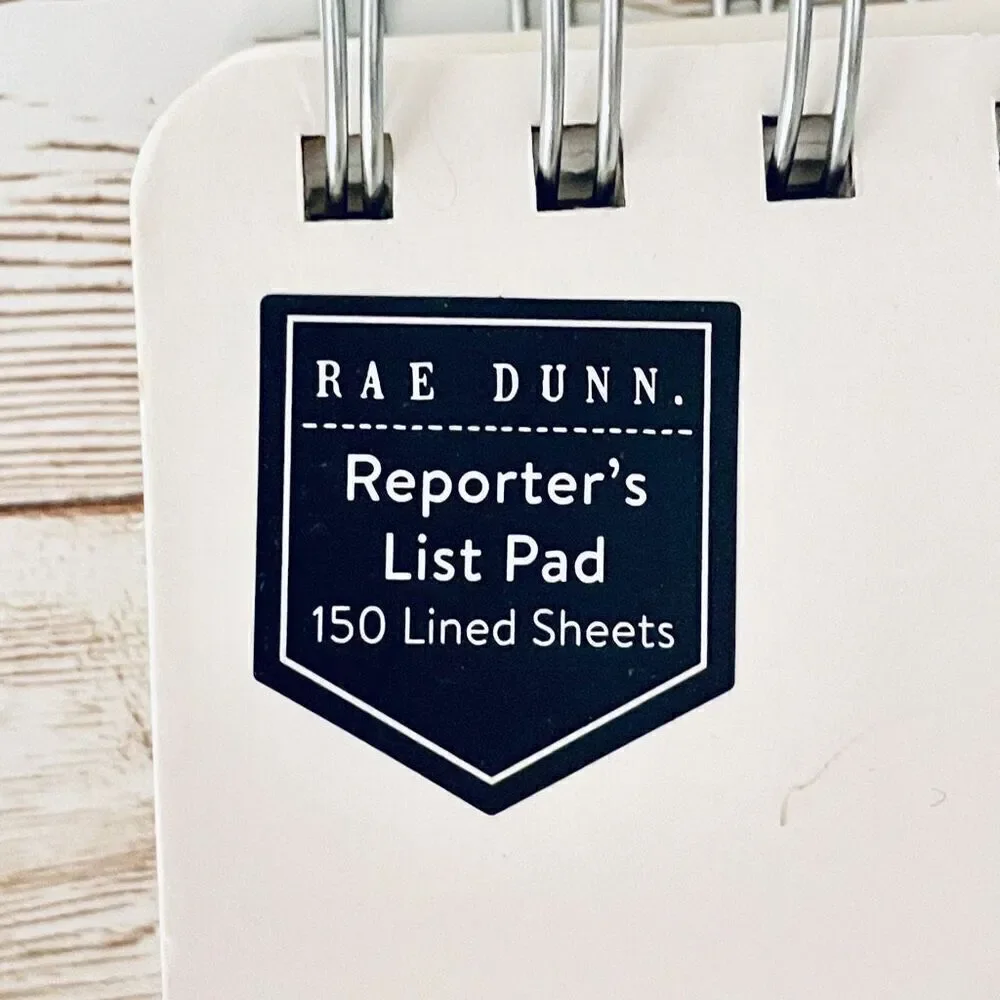 NWT Rae Dun Pink Groceries Reporter List 150 lined sheets Hardcover Notebook Pad